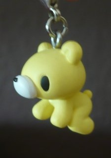 Gloomy Bear Zipper Pull (Baby Yellow) figure by Mori Chack, produced by Kidrobot. Front view.