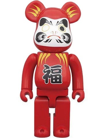 Daruma Be@rbrick 400% figure, produced by Medicom Toy. Front view.