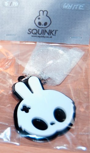 Bunny Mascot - White figure by Squink!. Front view.