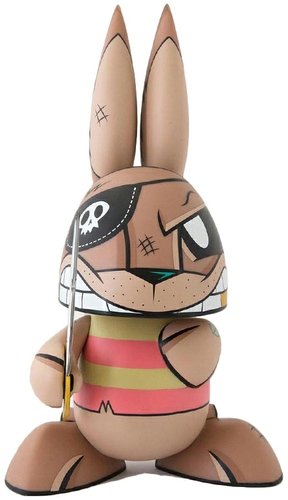 Chaos Bunnies : Pirate Bunny (#7) figure by Joe Ledbetter, produced by The Loyal Subjects. Front view.