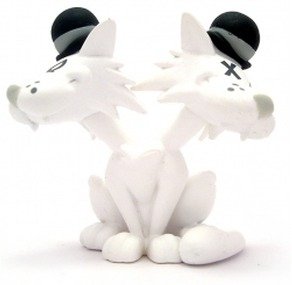 Lucky - White figure by Brandt Peters, produced by Kidrobot. Front view.