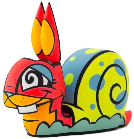 Chaos Minis - Sea Snail Bunny figure by Joe Ledbetter, produced by The Loyal Subjects. Front view.