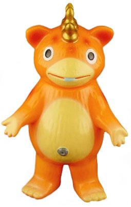 Booska Mini - Orange Squeaker figure, produced by Us Toys. Front view.