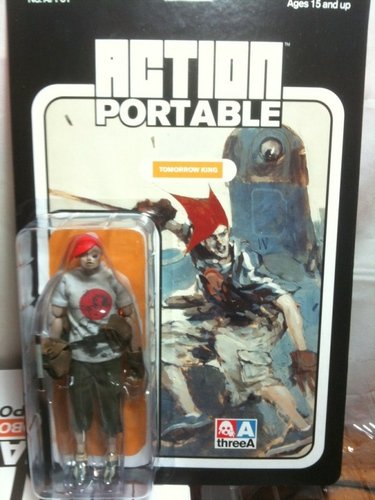 APTK Hideo figure by Ashley Wood, produced by Threea. Front view.