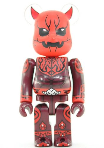 Kamen Rider Den-O モモタロス - Secret SF Be@rbrick Series 19 figure by Momotaros Imagin, produced by Medicom Toy. Front view.