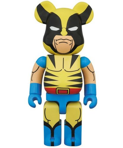 Wolverine Be@rbrick 400% figure by Marvel, produced by Medicom Toy. Front view.