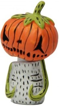 Pumpkin Billy figure by Gus Fink, produced by Rocket Usa. Front view.