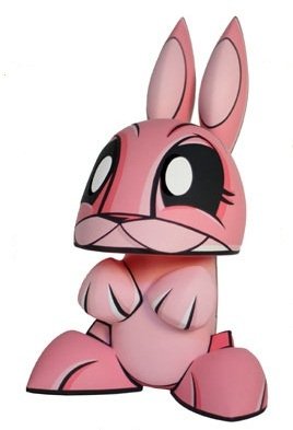 Miss Bunny figure by Joe Ledbetter, produced by Pretty In Plastic. Front view.