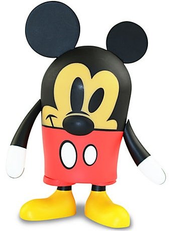 Classic Mickey Mouse figure by Thomas Scott X Billy Davis, produced by Disney. Front view.