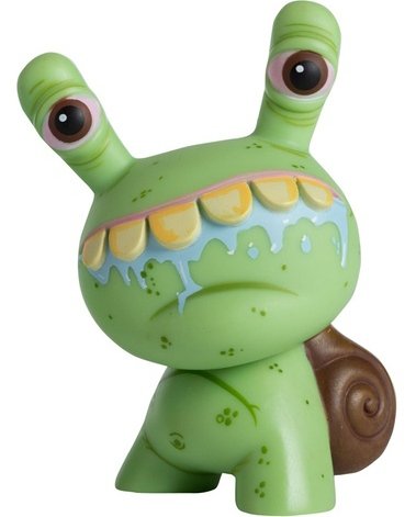 Snail Dunny figure by Betso, produced by Kidrobot. Front view.