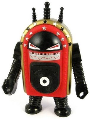 The Hard Sell Juke-Bot  figure by Paul Insect, produced by Bigshot Toyworks. Front view.