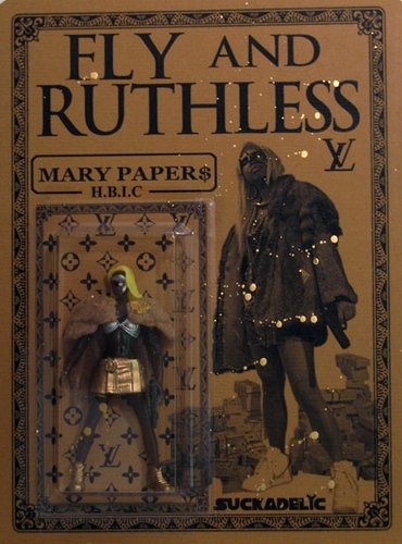Mary Papers figure by Sucklord, produced by Suckadelic. Front view.