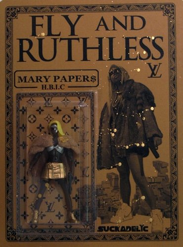 Mary Papers figure by Sucklord, produced by Suckadelic. Front view.