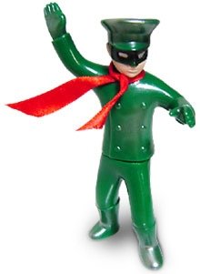 Green Leather Man figure by Rumble Monsters, produced by Rumble Monsters. Front view.