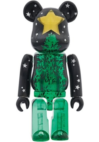 Christmas 2011 Be@rbrick 100% figure, produced by Medicom Toy. Front view.