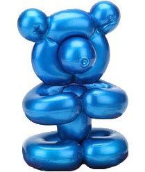 Blue Bear figure, produced by Kidrobot. Front view.