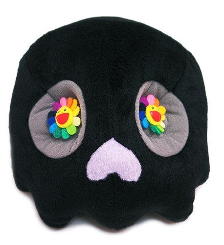 Black Dokuro figure by Takashi Murakami, produced by Kaikai Kiki Co. Front view.