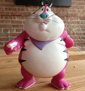 Fat Tony - Clutter Magazine, NYCC 2012 figure by Ron English, produced by Popaganda. Front view.
