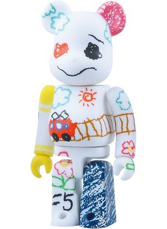 Crayon - Cute Be@rbrick Series 17 figure by Shiku-San, produced by Medicom Toy. Front view.
