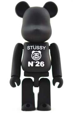 Stüssy - Secret Be@rbrick Series 26 figure by Stussy, produced by Medicom Toy. Front view.