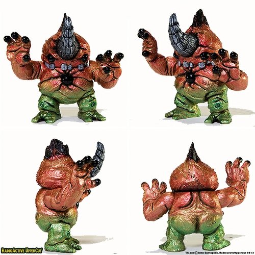 8-Ball Custom figure by Josh Sutton, produced by Radioactive Uppercut. Front view.