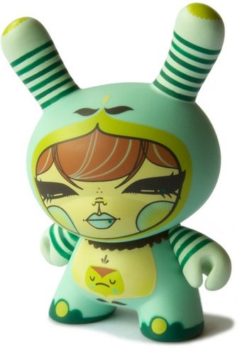 Dunny Fatale figure by Julie West, produced by Kidrobot. Front view.