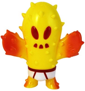 Little Prick - Sunburnt Yellow  figure by Brian Flynn, produced by Super7. Front view.