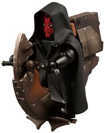 Darth Maul w/ Sithspeeder - Kubrick Special No.290 figure by Lucasfilm Ltd., produced by Medicom Toy. Front view.