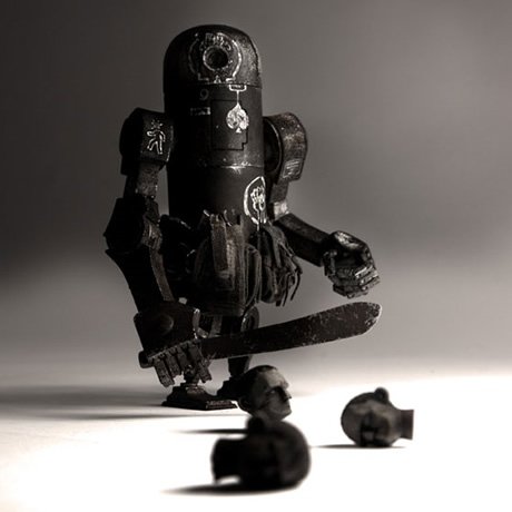 Dirty Deeds Bertie Mk 2 - Unforgiving figure by Ashley Wood, produced by Threea. Front view.