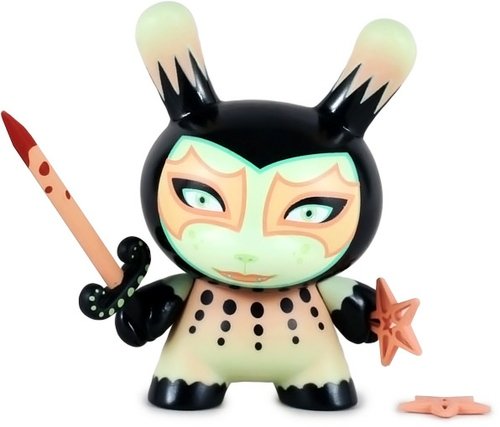 Dunny Fatale figure by Tara Mcpherson, produced by Kidrobot. Front view.