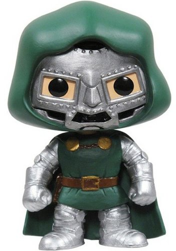 Dr. Doom figure by Marvel, produced by Funko. Front view.