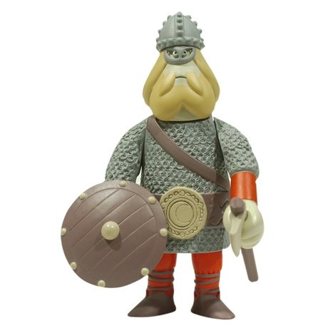 Hengist figure by James Jarvis, produced by Amos Toys. Front view.