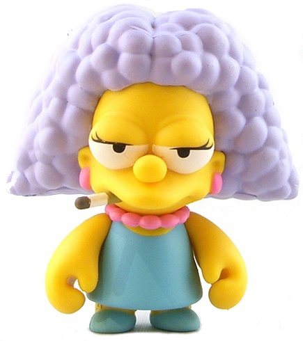 Selma Bouvier figure by Matt Groening, produced by Kidrobot. Front view.