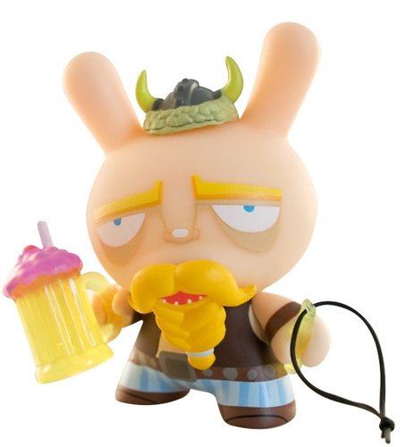 Techno Viking figure by The Beast Brothers, produced by Kidrobot. Front view.