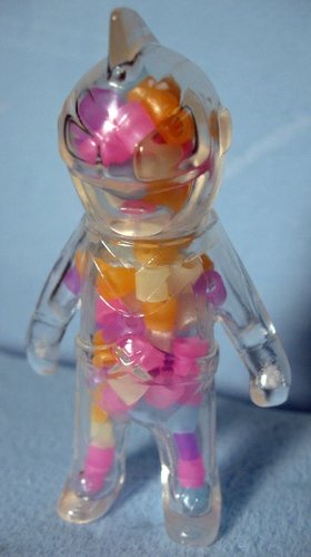 Mini Captain Maxx - Human Mouth w/ GID beads figure by Mark Nagata, produced by Max Toy Co.. Front view.