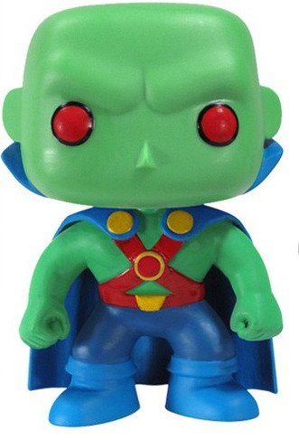 Martian Manhunter figure by Dc Comics, produced by Funko. Front view.