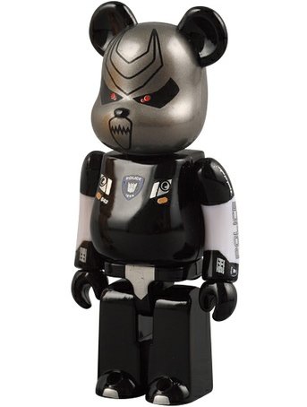 Transformers Be@rbrick 100% Ver. 2 - Barricade figure, produced by Medicom Toy. Front view.