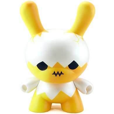 Eggy figure by Devilrobots, produced by Kidrobot. Front view.