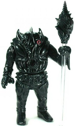 Pollen Kaiser - Unpainted Black figure by Paul Kaiju, produced by Toy Art Gallery. Front view.