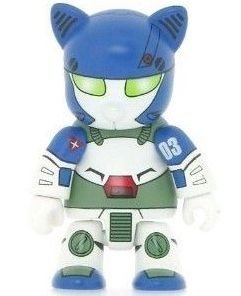 Robot Cat figure by Steven Lee, produced by Toy2R. Front view.