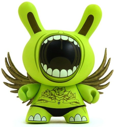 Big Mouth  figure by Deph, produced by Kidrobot. Front view.