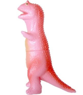 Carnotaurus - Pink figure by Butanohana, produced by Butanohana. Front view.