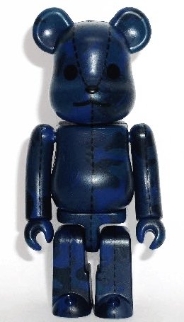 Bape Play Be@rbrick S3 - blue figure by Bape, produced by Medicom Toy. Front view.
