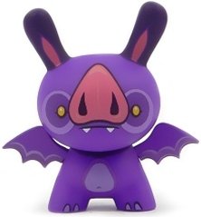 Bodkin the Bat Boy figure by Okkle, produced by Kidrobot. Front view.