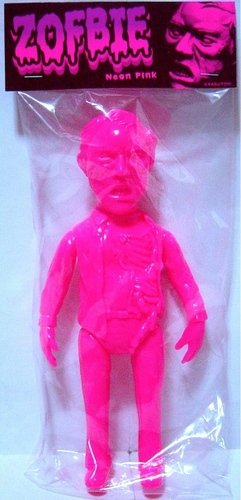 Zofbie Protruding Visceral - Neon Pink figure by Kasutori, produced by Zollmen. Front view.