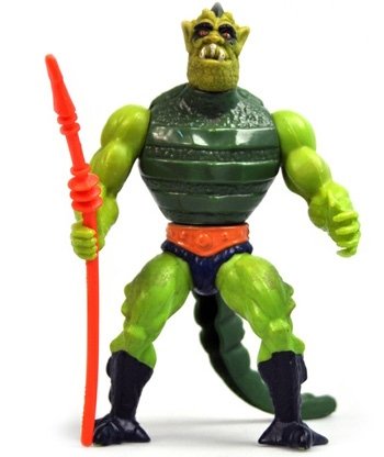 Whiplash figure by Roger Sweet, produced by Mattel. Front view.