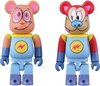 Ren & Stimpy "Space Madness" Be@rbrick 100% 2 Pack Set