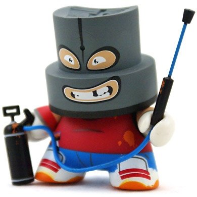 Vandal figure by Tizieu, produced by Kidrobot. Front view.