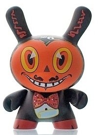 El Diablo - Dunny Series 2009 Brandt Peters figure by Brandt Peters, produced by Kidrobot. Front view.