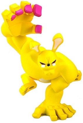 Paw! - Spectrum Yellow figure by Mark Landwehr, produced by Coarsetoys. Front view.